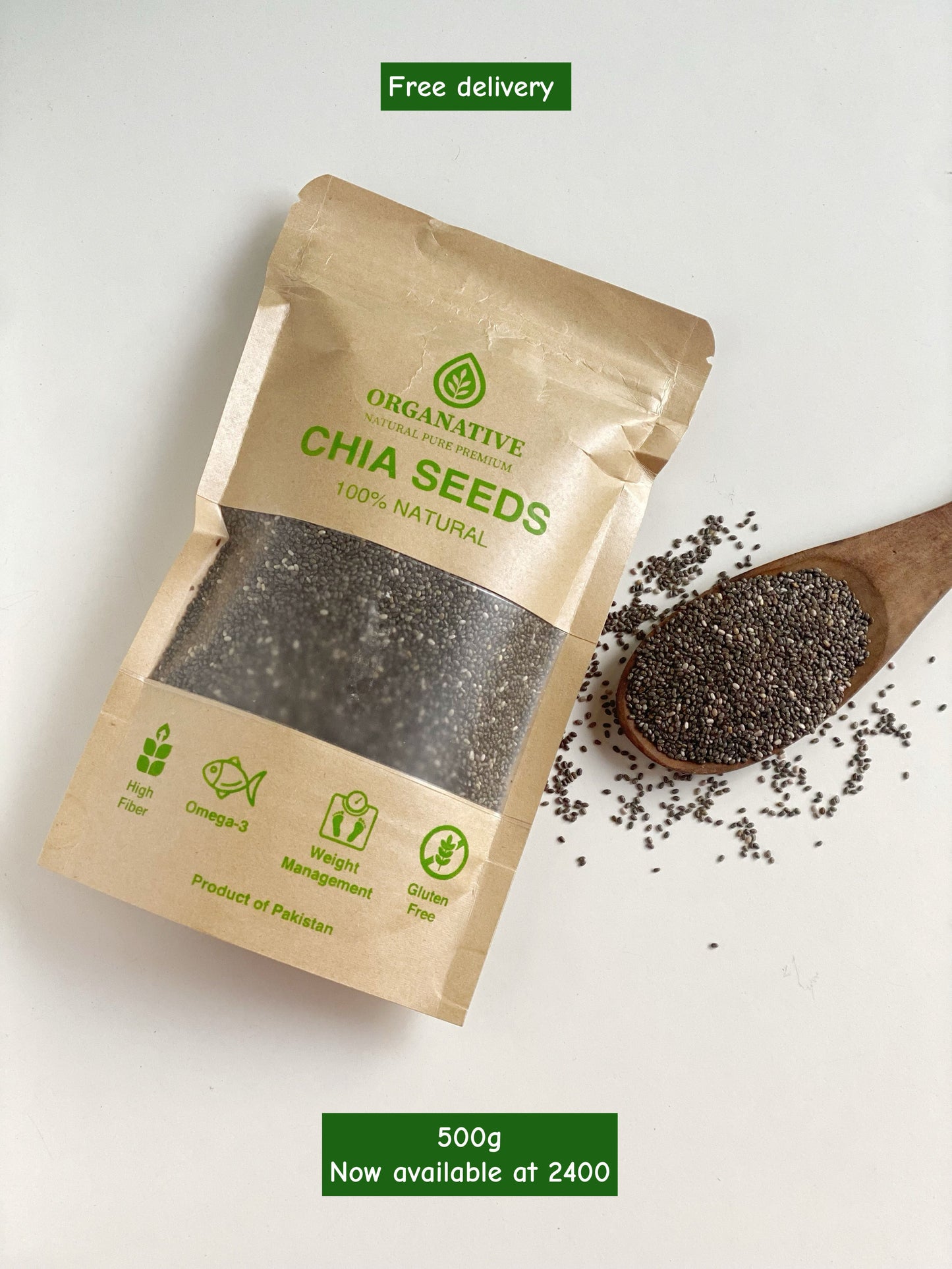 Chia Seeds • Omega-3 Rich • Digestion Support • Energy Boost • Skin Health | 500 gm