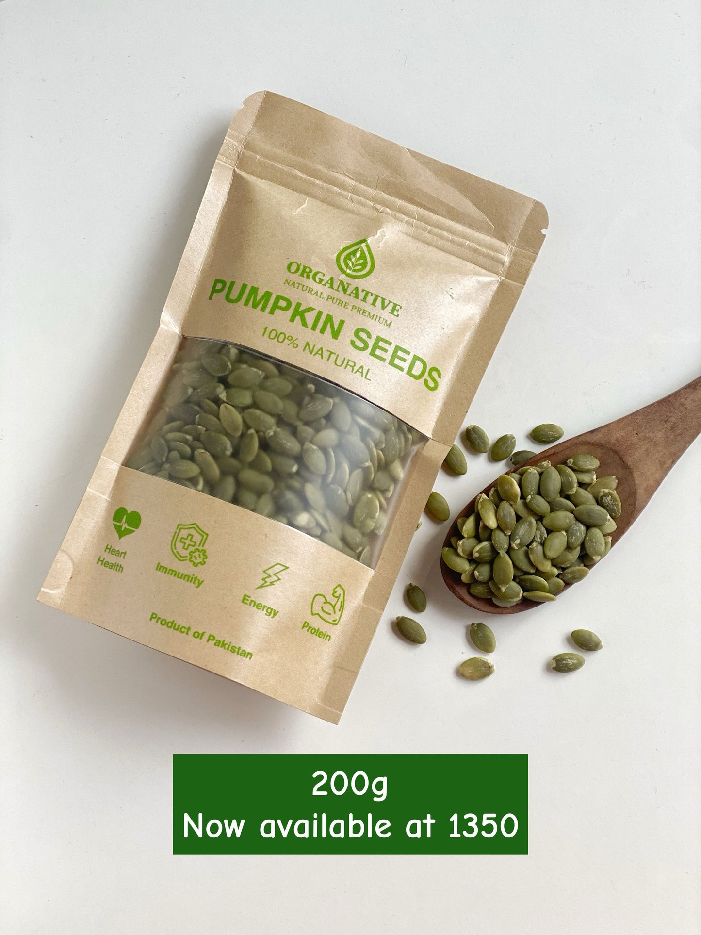 Pumpkin Seeds • Protein Rich • Immunity Support • Energy Boost • Heart Wellness | 200 gm