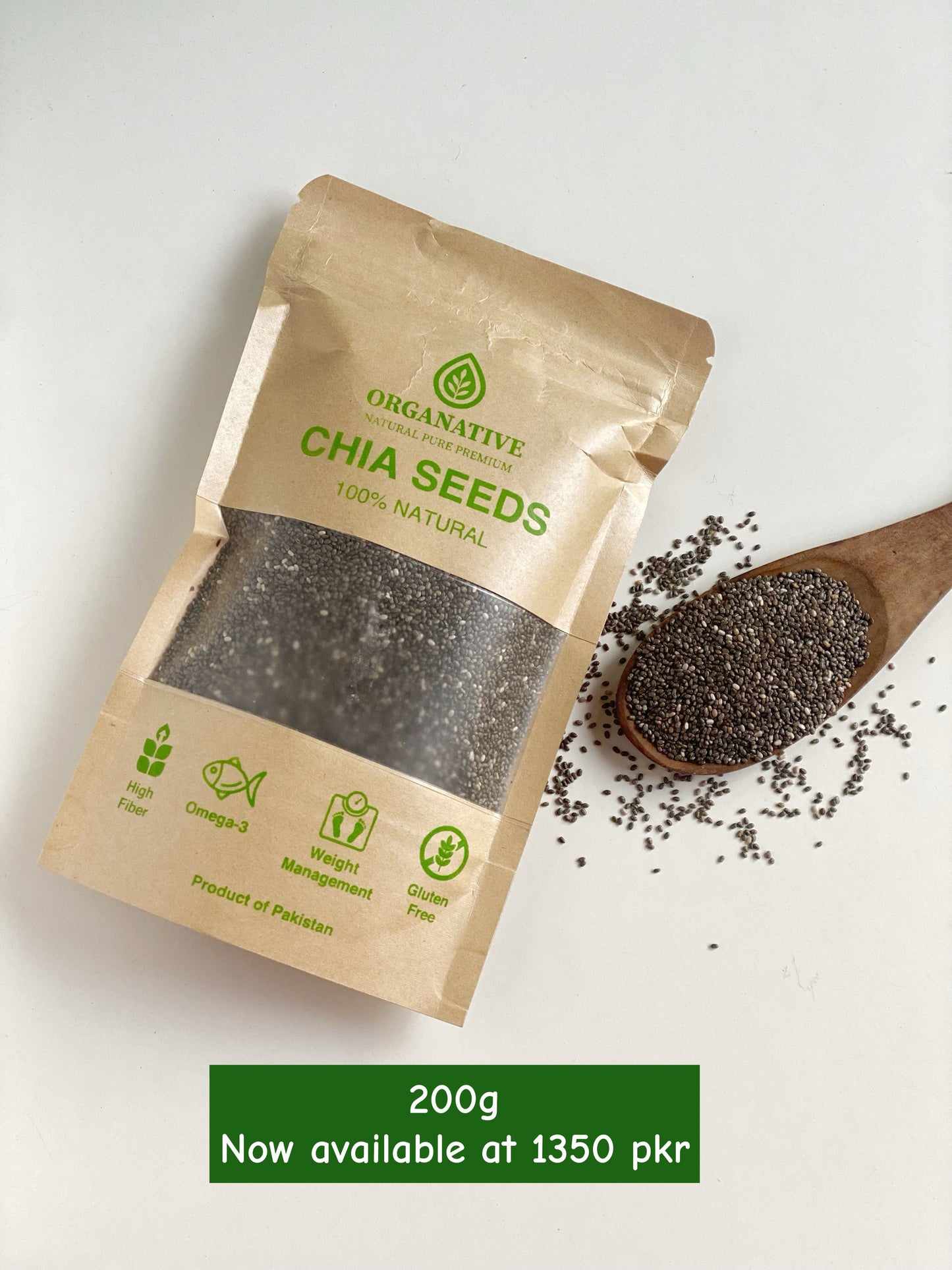 Chia Seeds • Omega-3 Rich • Digestion Support • Energy Boost • Skin Health | 200 gm