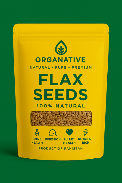 Flax Seeds • Omega-3 Boost • Digestion Support • Heart Wellness • Healthy Skin | 500 gm