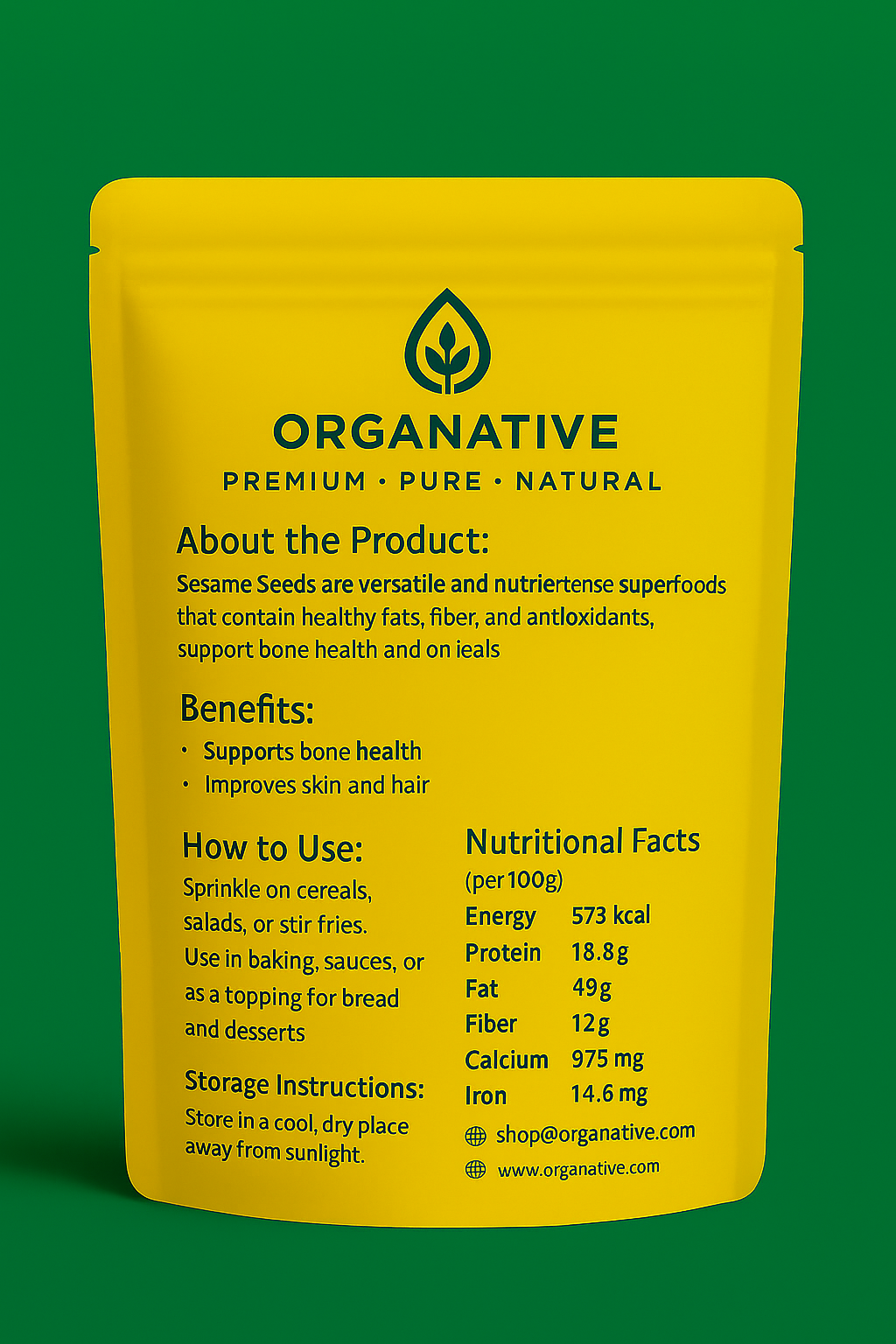 Sesame Seeds • Heart Health • Digestion Support • Bone Strength • Skin Glow | 500 gm