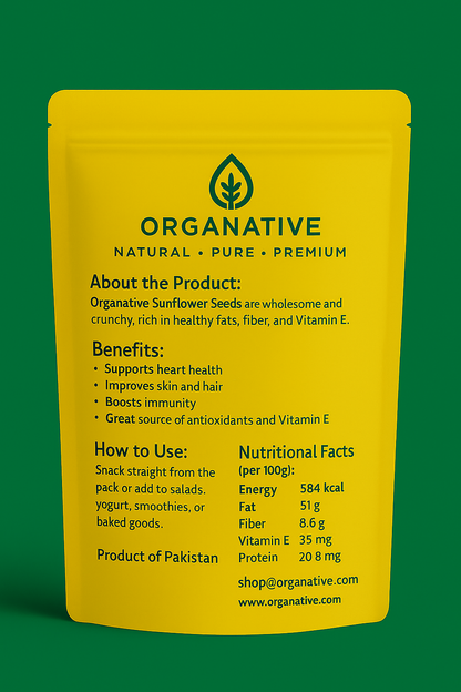 Sunflower Seeds • Vitamin-E Rich • Skin Health • Energy Support • Heart Wellness | 500 gm