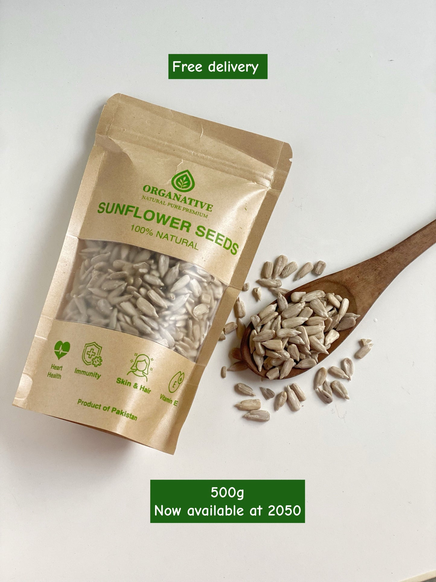 Sunflower Seeds • Vitamin-E Rich • Skin Health • Energy Support • Heart Wellness | 500 gm