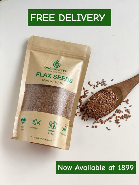 Flax Seeds • Omega-3 Boost • Digestion Support • Heart Wellness • Healthy Skin | 500 gm