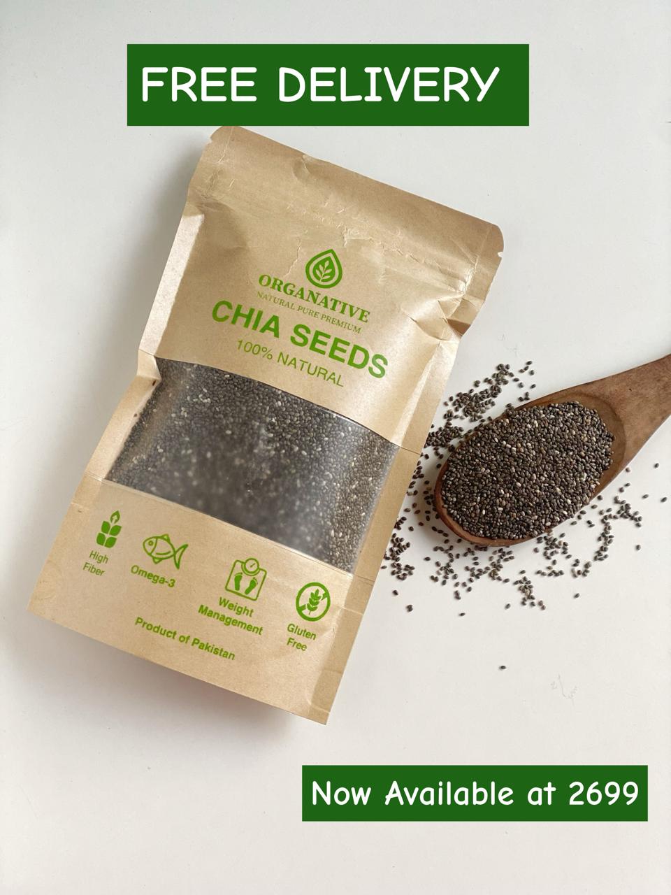 Chia Seeds • Omega-3 Rich • Digestion Support • Energy Boost • Skin Health | 500 gm